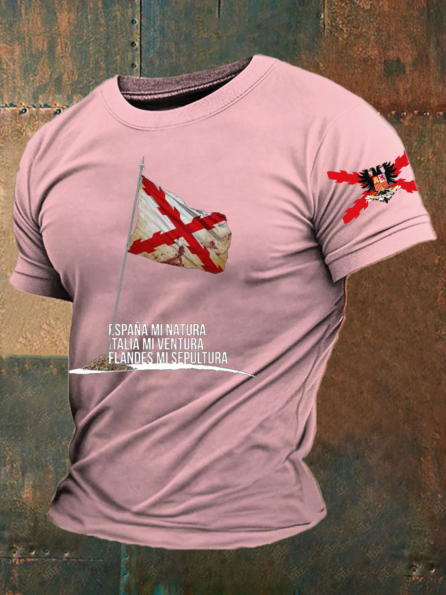 Camiseta de hombre con estampado Cruz de Borgoña de España Tercio