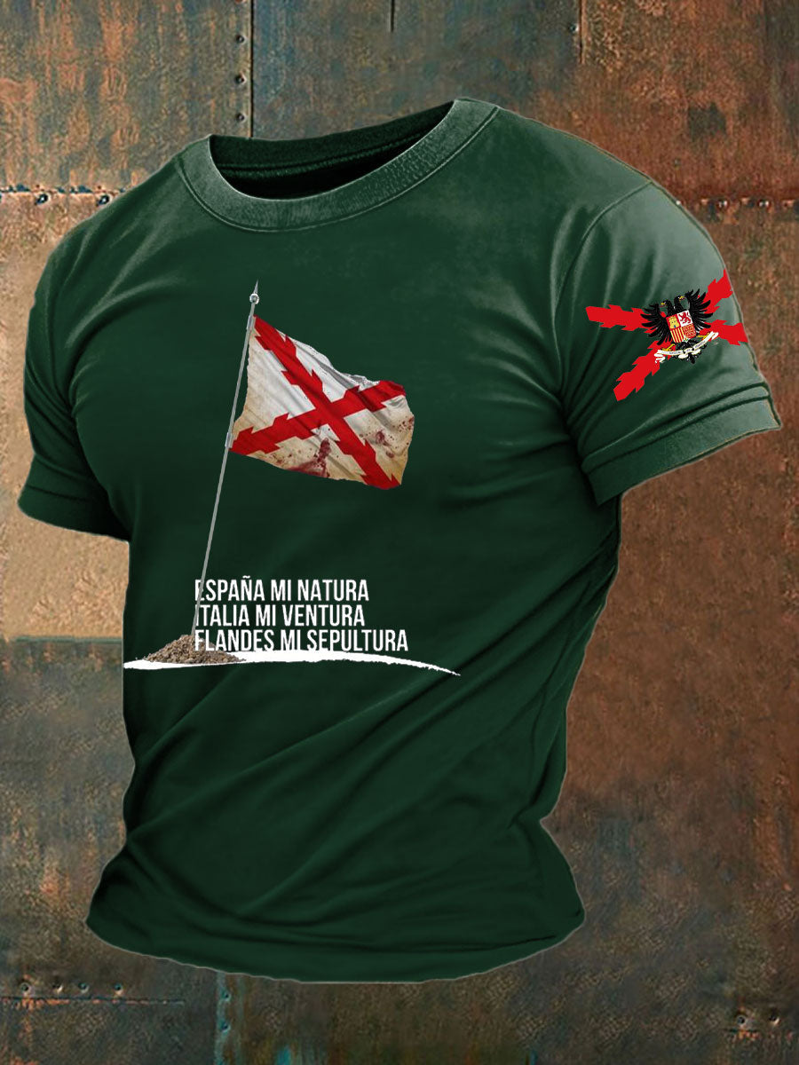 Camiseta de hombre con estampado Cruz de Borgoña de España Tercio