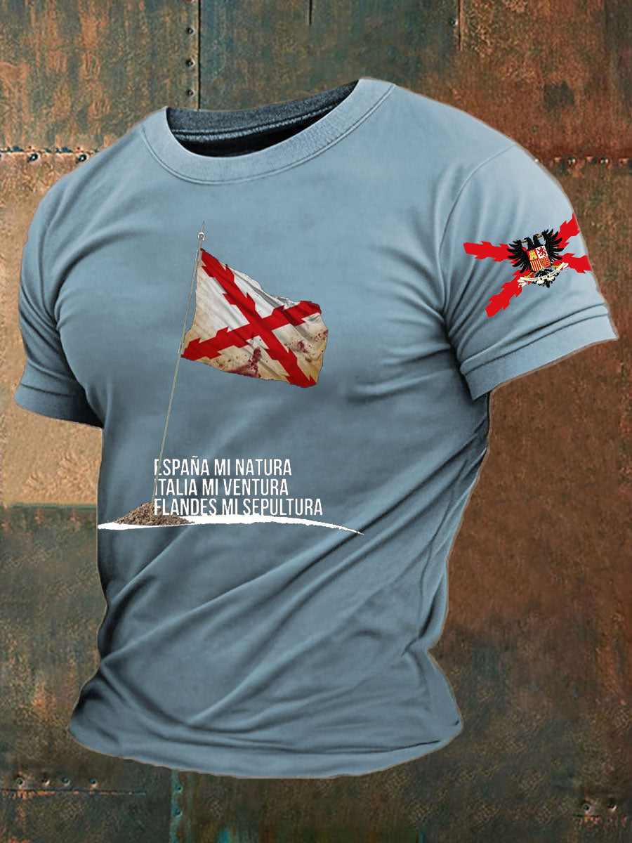 Camiseta de hombre con estampado Cruz de Borgoña de España Tercio
