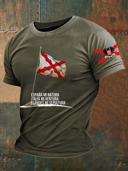 Camiseta de hombre con estampado Cruz de Borgoña de España Tercio