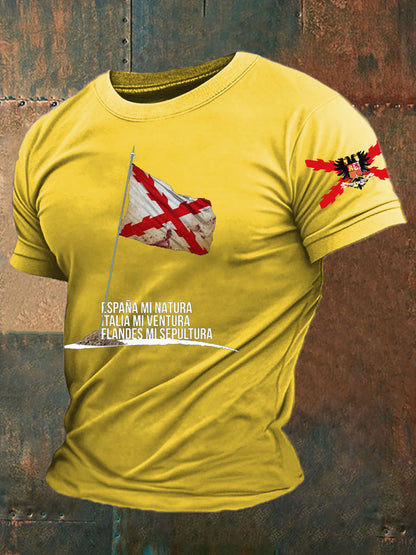 Camiseta de hombre con estampado Cruz de Borgoña de España Tercio