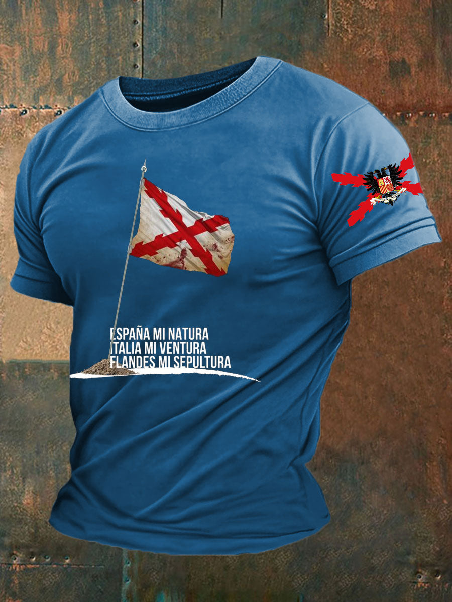Camiseta de hombre con estampado Cruz de Borgoña de España Tercio