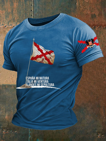 Camiseta de hombre con estampado Cruz de Borgoña de España Tercio