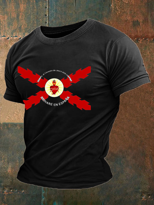 Camiseta de hombre con estampado Cruz de Borgoña de España Tercio
