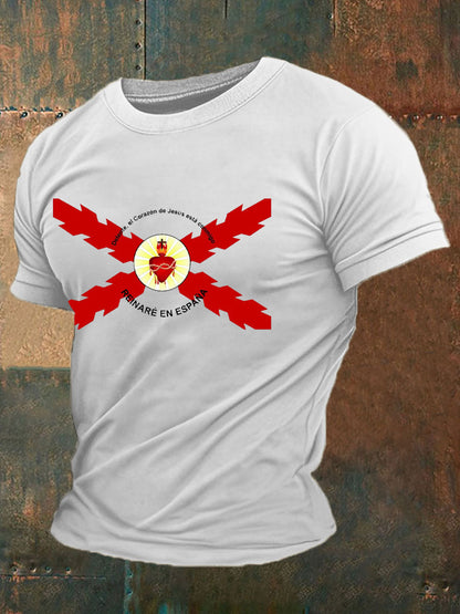 Camiseta de hombre con estampado Cruz de Borgoña de España Tercio