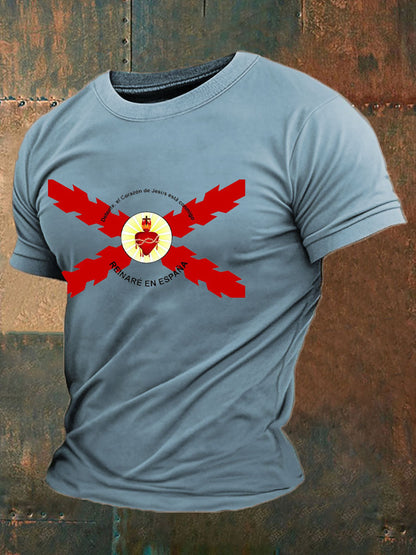 Camiseta de hombre con estampado Cruz de Borgoña de España Tercio