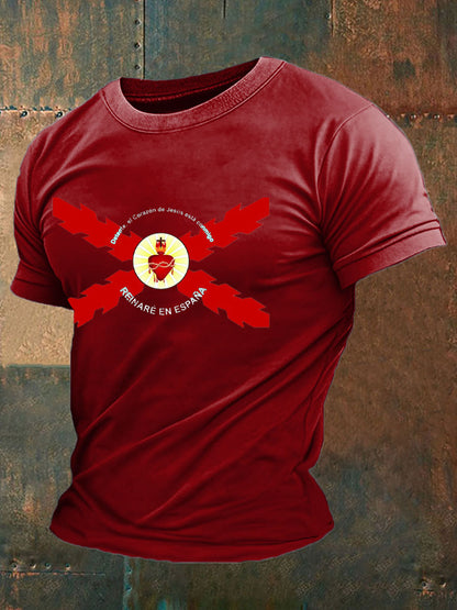 Camiseta de hombre con estampado Cruz de Borgoña de España Tercio