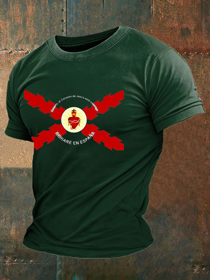 Camiseta de hombre con estampado Cruz de Borgoña de España Tercio