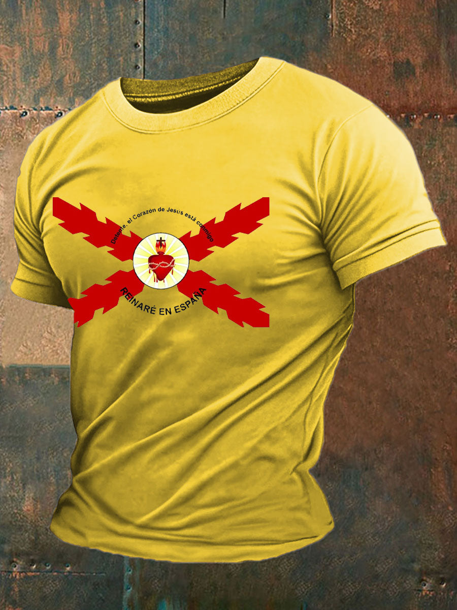 Camiseta de hombre con estampado Cruz de Borgoña de España Tercio