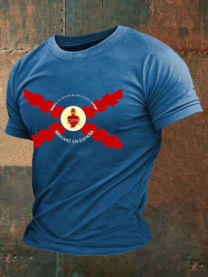 Camiseta de hombre con estampado Cruz de Borgoña de España Tercio