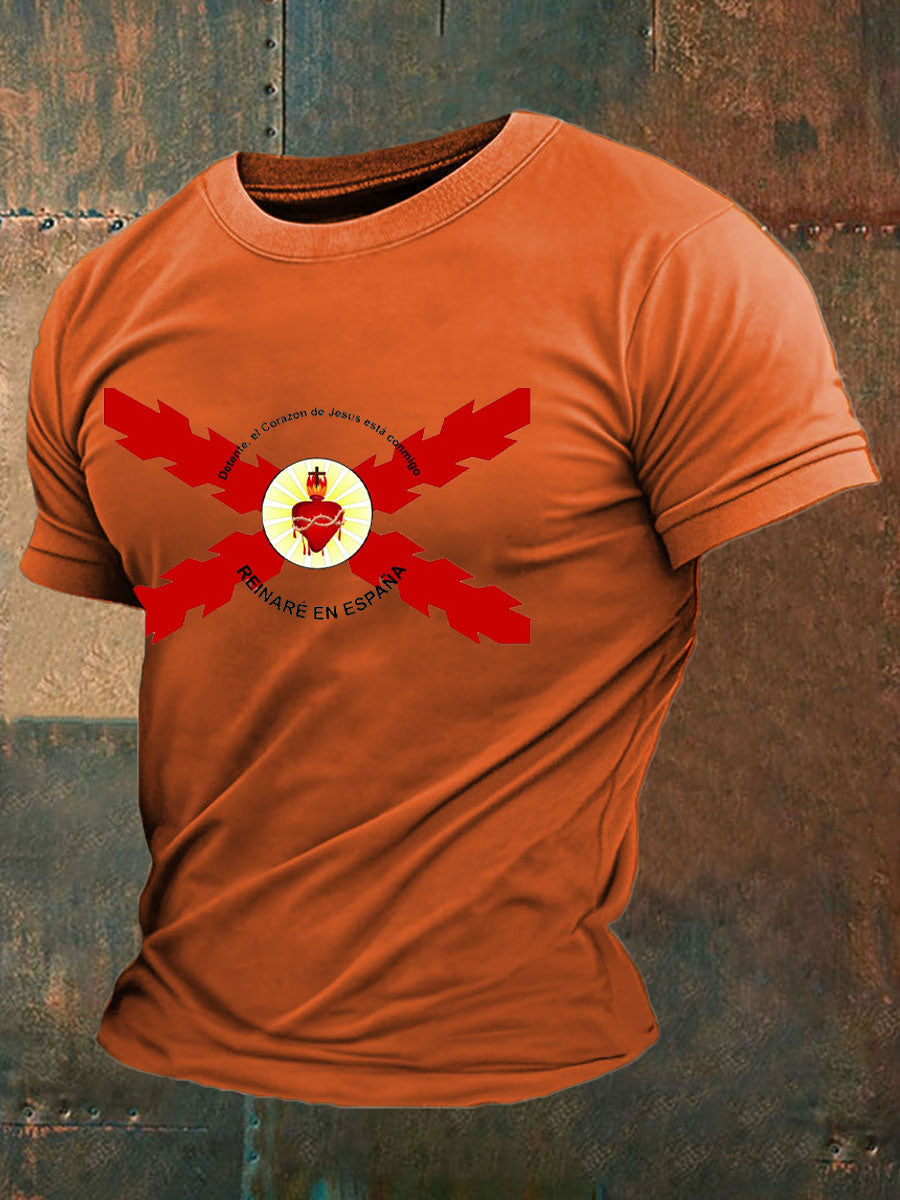 Camiseta de hombre con estampado Cruz de Borgoña de España Tercio