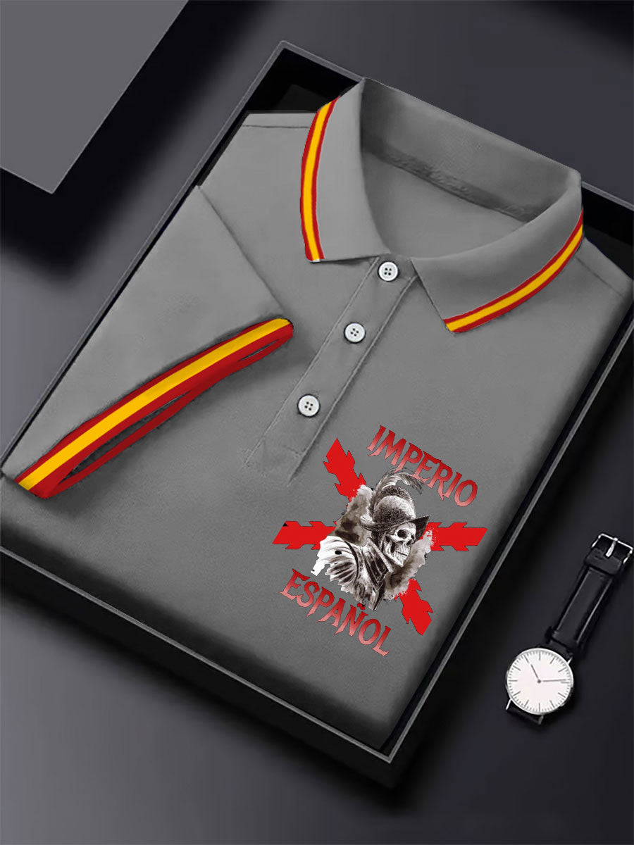 Hombres España Cruz de Borgoña Tercio Impreso Casual Tops