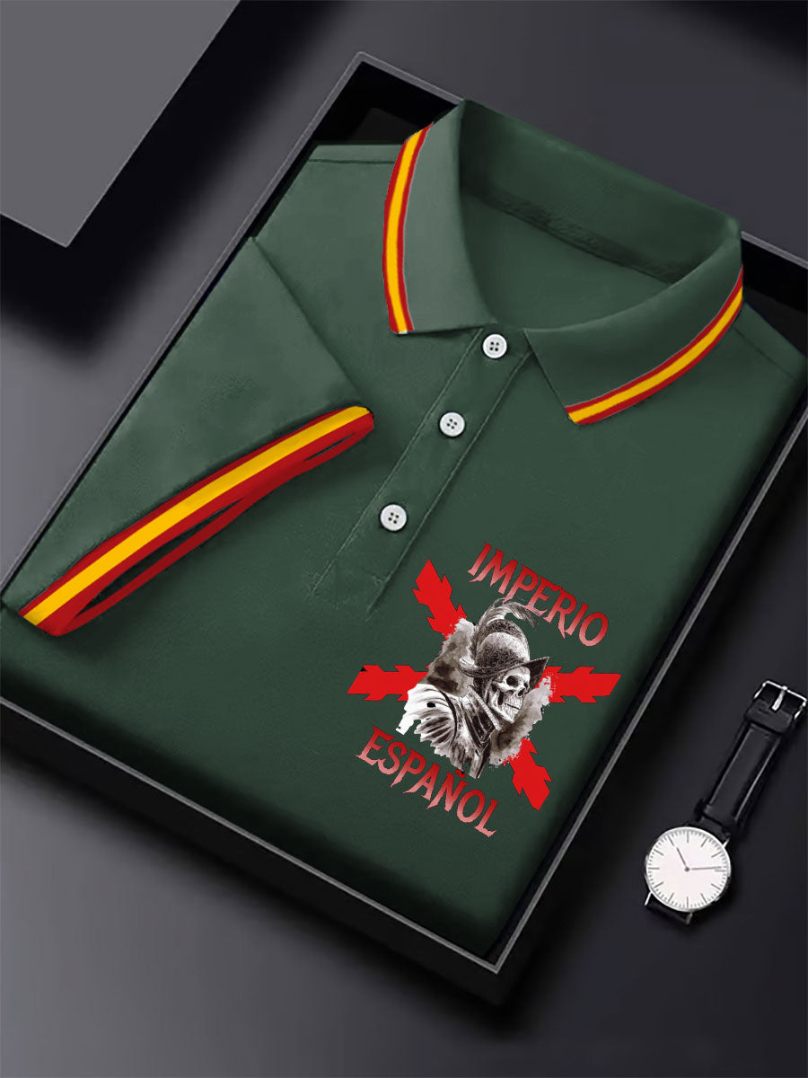 Hombres España Cruz de Borgoña Tercio Impreso Casual Tops