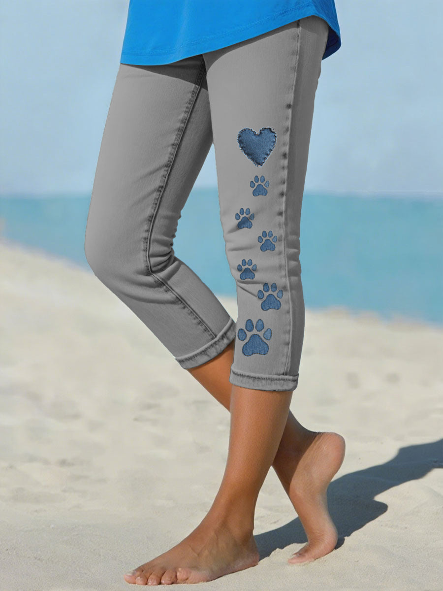 Leggings pata denim mujer