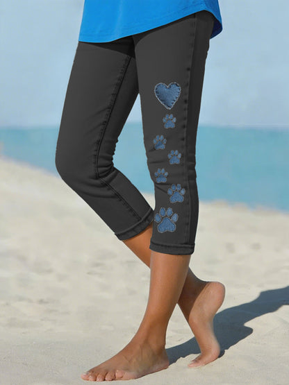 Leggings pata denim mujer