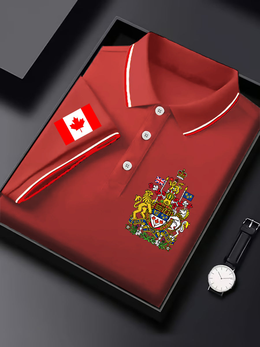 Hombres Happy Canada Day Canadian Maple Leaf Print Casual Top