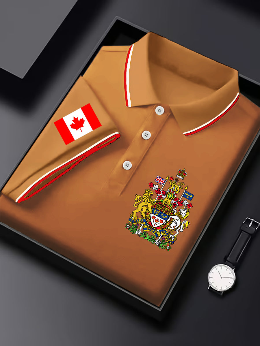 Hombres Happy Canada Day Canadian Maple Leaf Print Casual Top