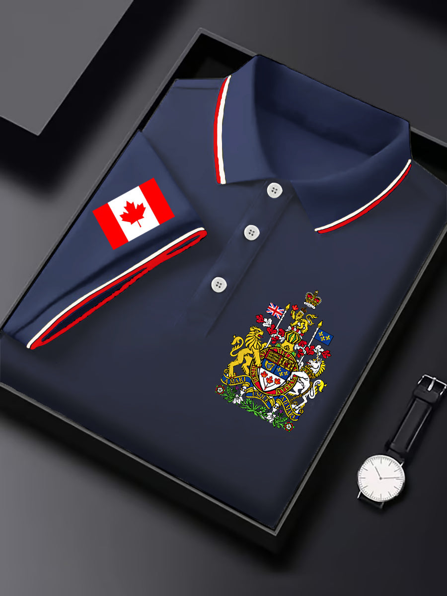 Hombres Happy Canada Day Canadian Maple Leaf Print Casual Top