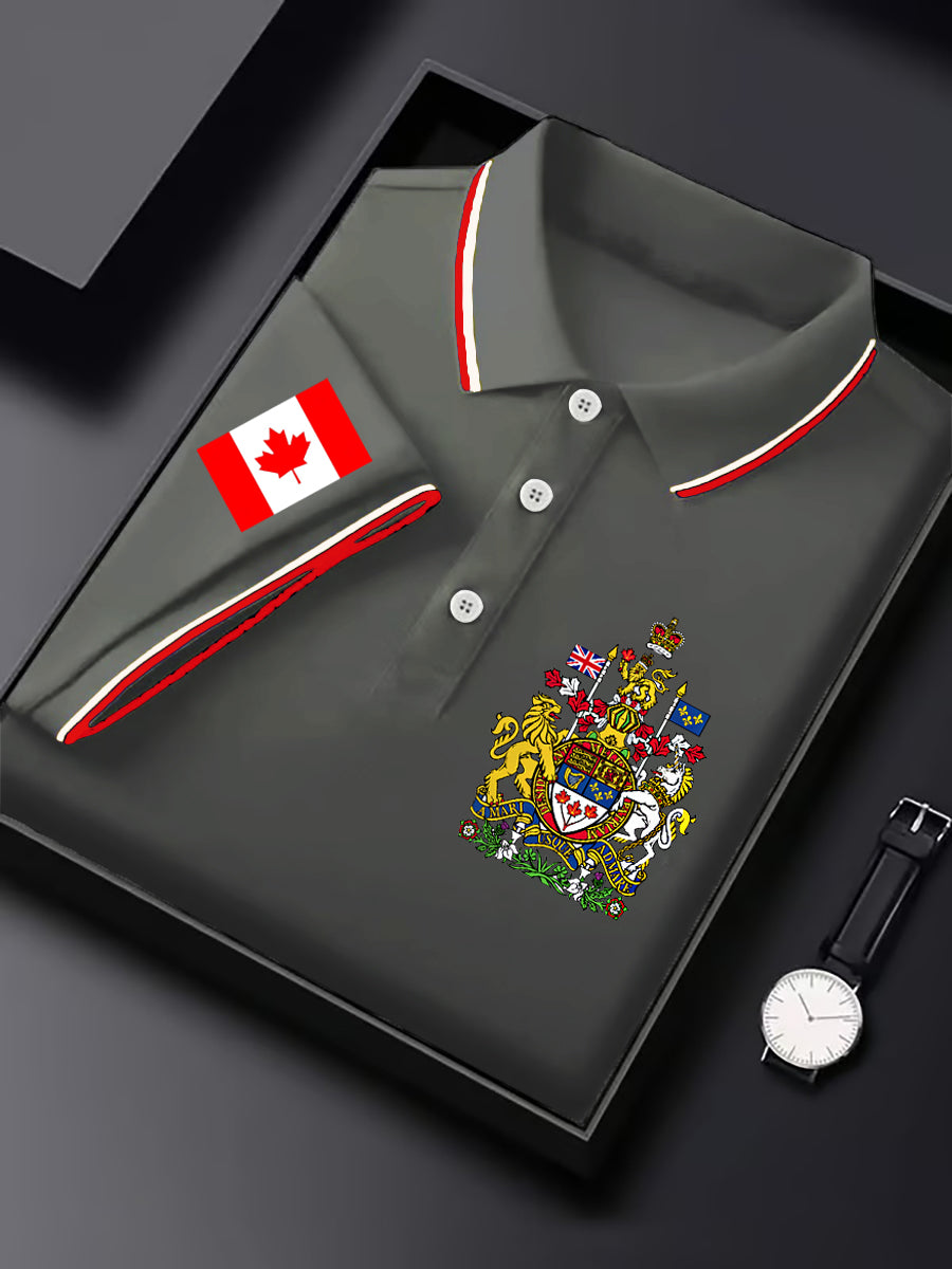 Hombres Happy Canada Day Canadian Maple Leaf Print Casual Top