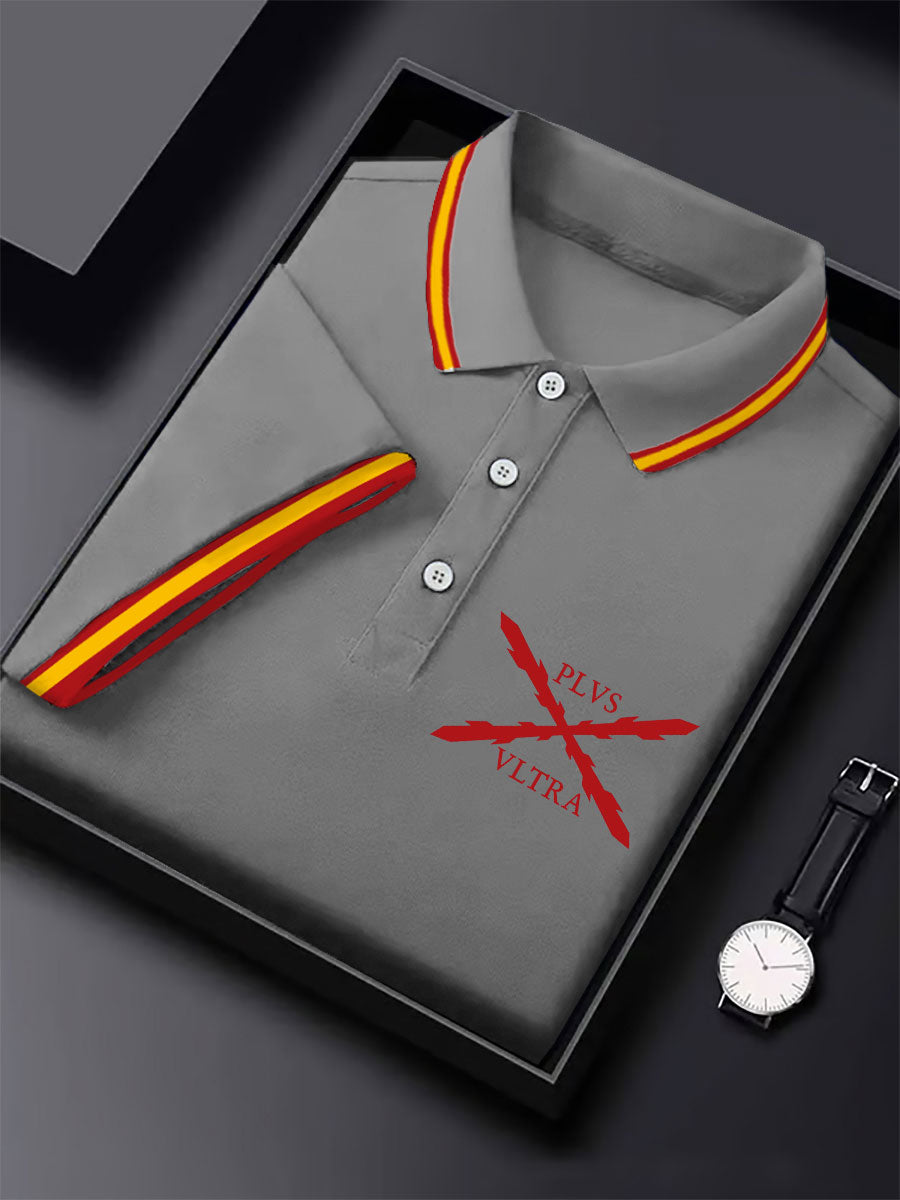 Hombres España Cruz de Borgoña Tercio Impreso Casual Tops