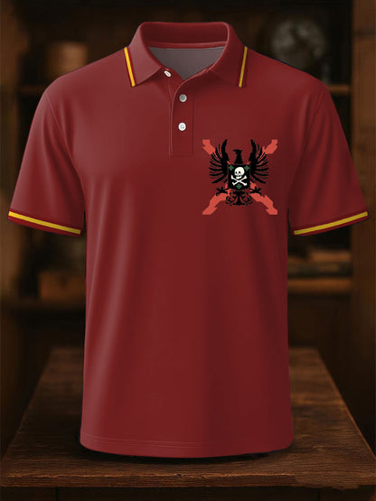 Hombres España Cruz de Borgoña Tercio Impreso Casual Tops
