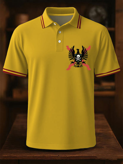 Hombres España Cruz de Borgoña Tercio Impreso Casual Tops