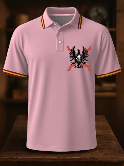 Hombres España Cruz de Borgoña Tercio Impreso Casual Tops