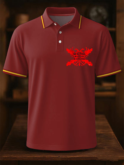Hombres España Cruz de Borgoña Tercio Impreso Casual Tops