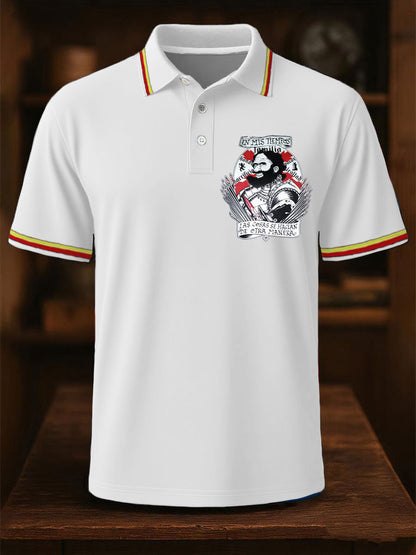 Hombres España Cruz de Borgoña Tercio Impreso Casual Tops