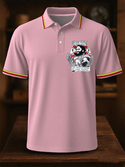 Hombres España Cruz de Borgoña Tercio Impreso Casual Tops