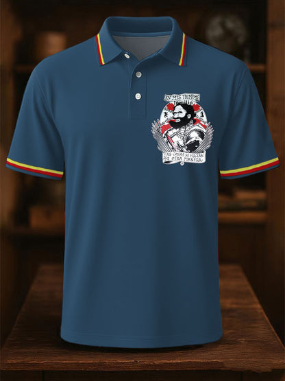 Hombres España Cruz de Borgoña Tercio Impreso Casual Tops