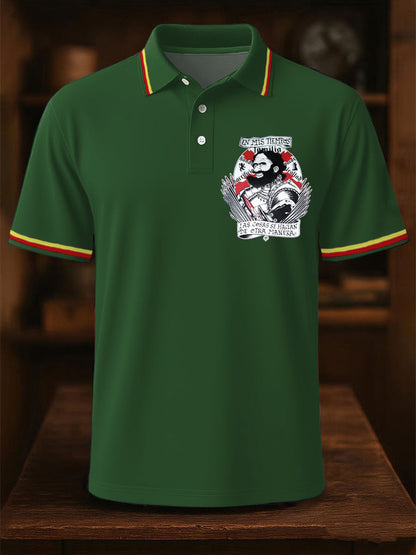 Hombres España Cruz de Borgoña Tercio Impreso Casual Tops
