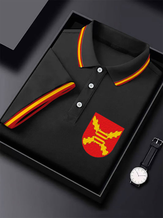 Hombres España Cruz de Borgoña Tercio Impreso Casual Tops