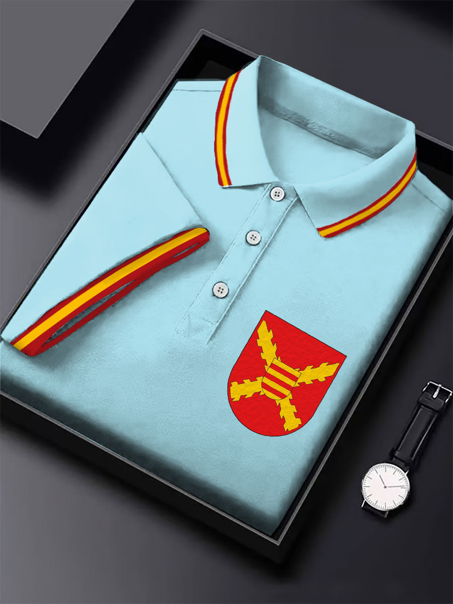 Hombres España Cruz de Borgoña Tercio Impreso Casual Tops