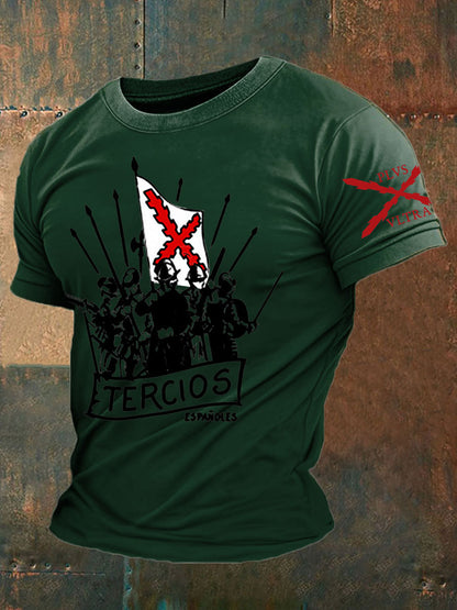 Camiseta de hombre con estampado Cruz de Borgoña de España Tercio