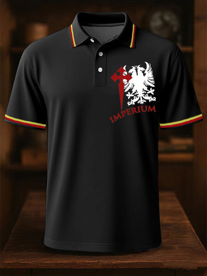 Hombres España Cruz de Borgoña Tercio Impreso Casual Tops