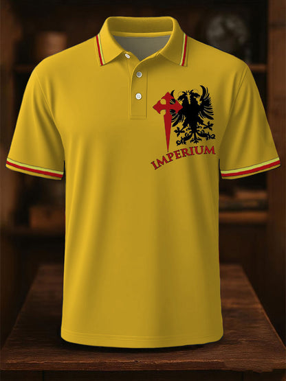Hombres España Cruz de Borgoña Tercio Impreso Casual Tops