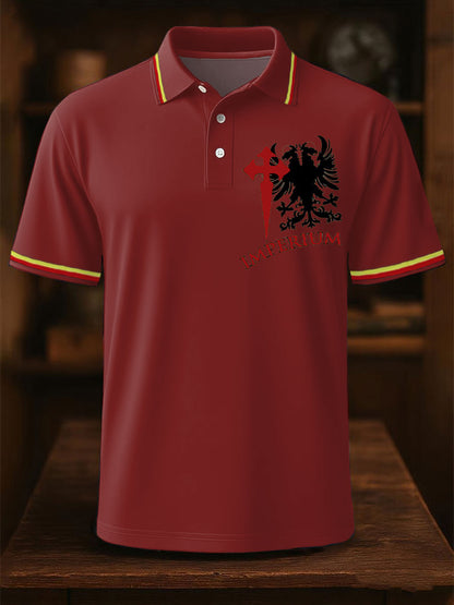 Hombres España Cruz de Borgoña Tercio Impreso Casual Tops