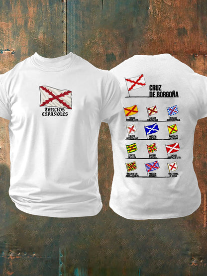 Camiseta de hombre con estampado Cruz de Borgoña de España Tercio
