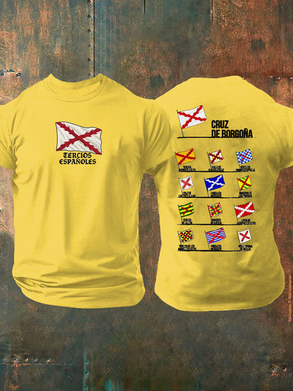 Camiseta de hombre con estampado Cruz de Borgoña de España Tercio