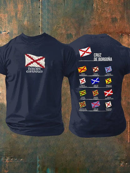 Camiseta de hombre con estampado Cruz de Borgoña de España Tercio