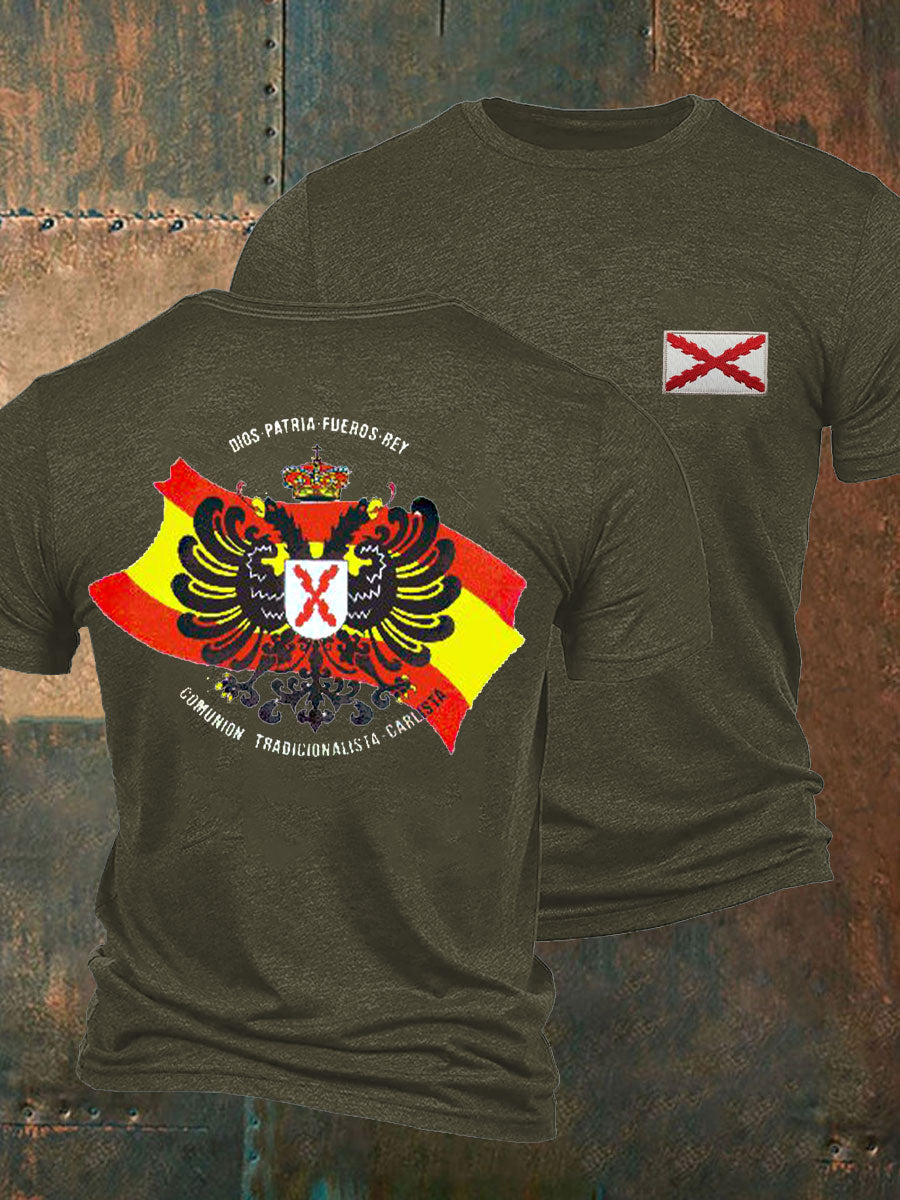 Camiseta de hombre con estampado Cruz de Borgoña de España Tercio