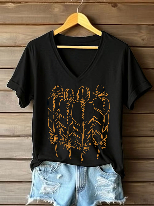 Las mujeres de cada niño importa camisetas con cuello en v