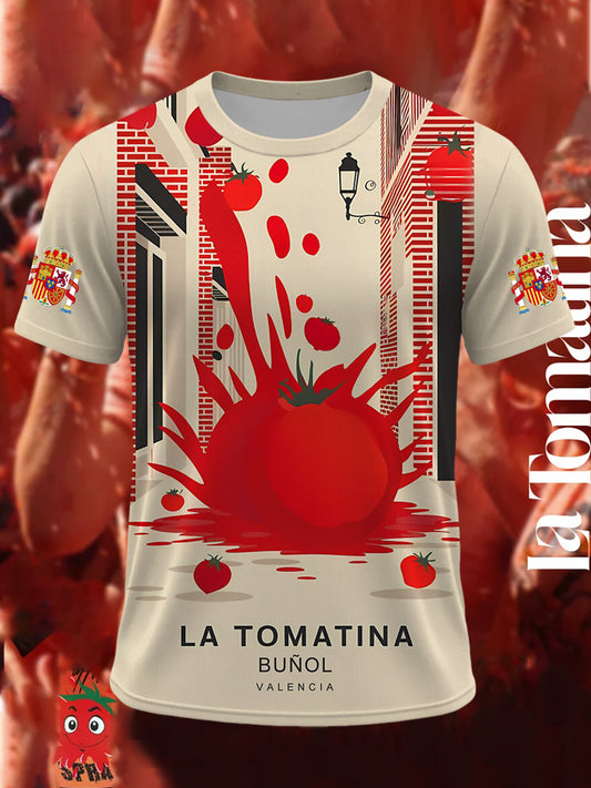 Camiseta de manga corta La Tomatina para hombre
