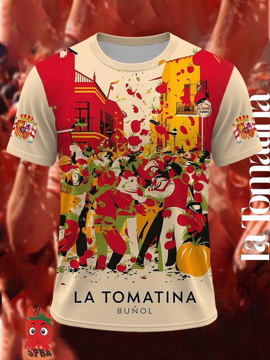 Camiseta de manga corta La Tomatina para hombre
