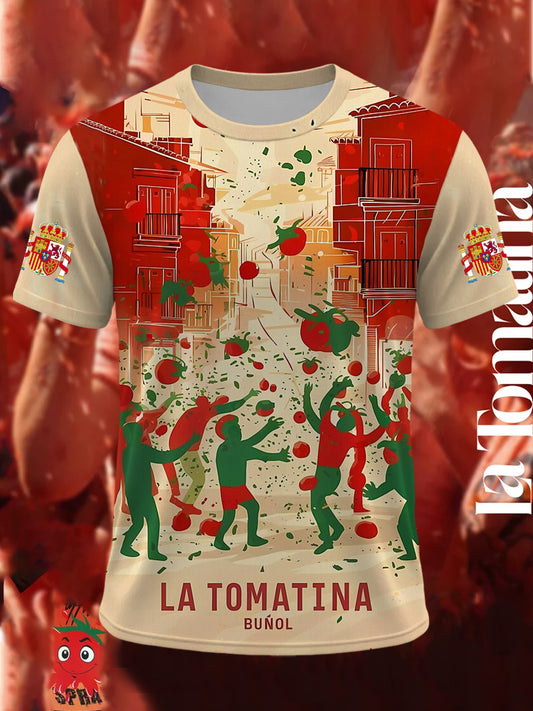 Camiseta de manga corta La Tomatina para hombre