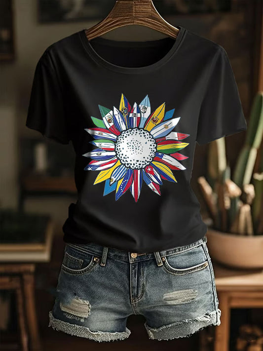 Camiseta con estampado del Mes de la Herencia Hispana para mujer