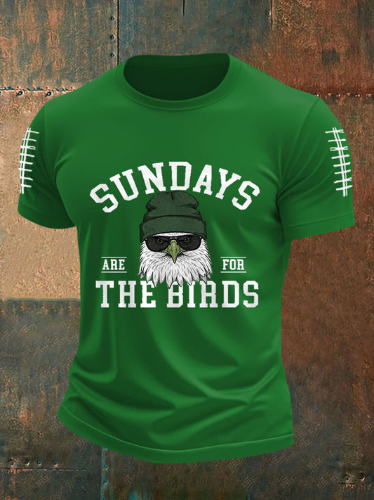 Los domingos de los hombres son para los pájaros amantes del fútbol Gameday Casual Tee
