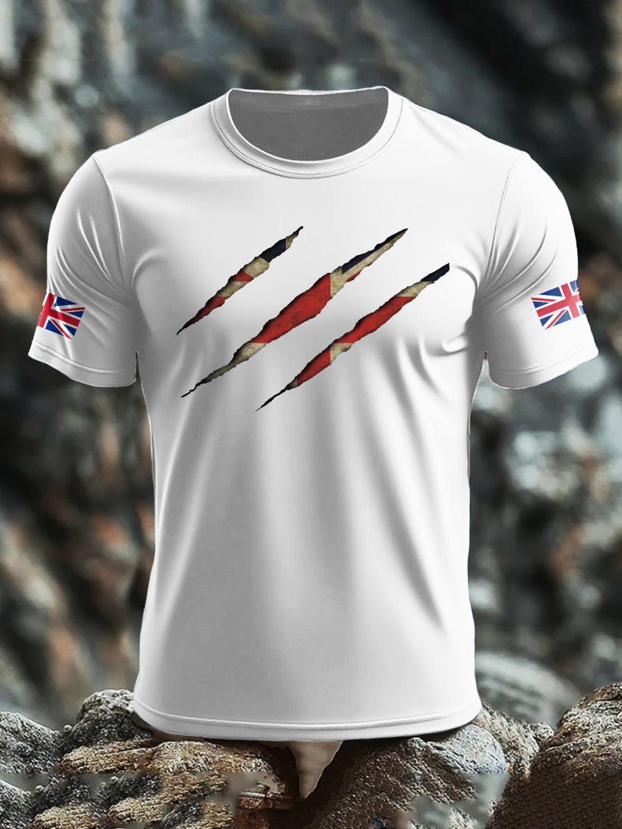 Camiseta de hombre UK Flag Skull Printed