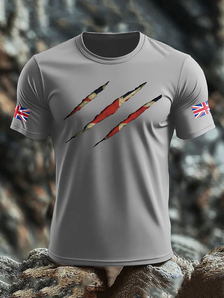 Camiseta de hombre UK Flag Skull Printed